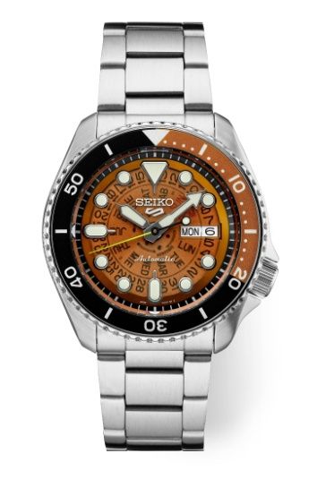 Seiko 5 Sports SS Automatic Orange Dial