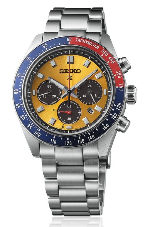 Prospex Speedtimer SS Solar Chronograph Yellow Dial