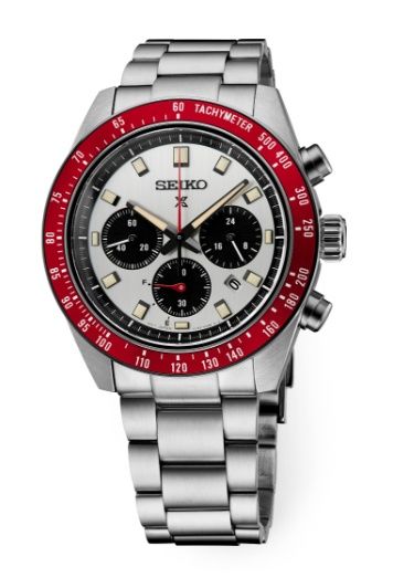 Seiko Prospex Speedtimer SS Solar Chronograph White Dial Watch SSC945