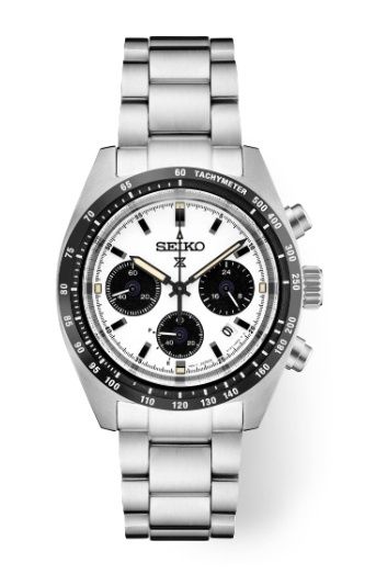 Seiko Prospex Speedtimer SS Solar Chronograph White Dial Watch - SSC813