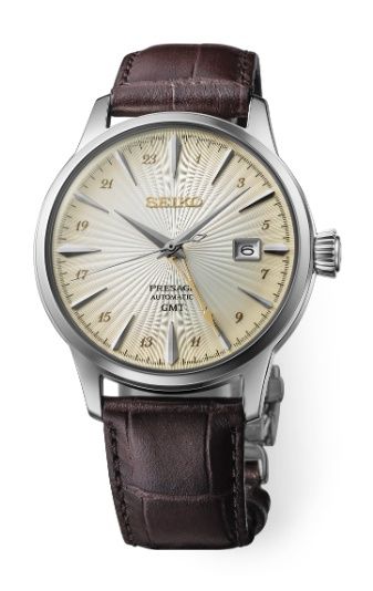 Seiko Presage Cocktail Time SS Automatic GMT Ivory Dial Watch SSK041