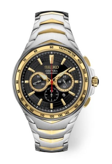 Coutura SS TT Chronograph Black Dial