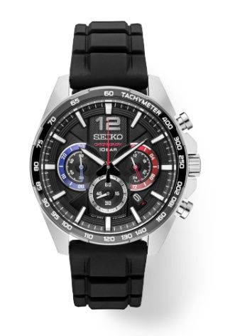 Seiko Men&#39;s SSB Essentials Series Chronograph Watch (Black Dial) SSB347