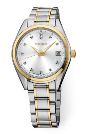 Seiko s TT Quartz Silver Dial Watch SUR582