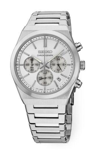 Seiko Men&#39;s Chronograph Watch Stainless Steel Quartz 40mm Sapphire SSB451