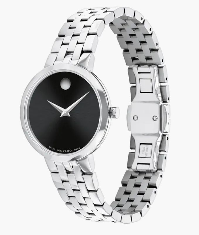 Movado Museum Black Dial Quartz Swiss Women's Watch 0607813