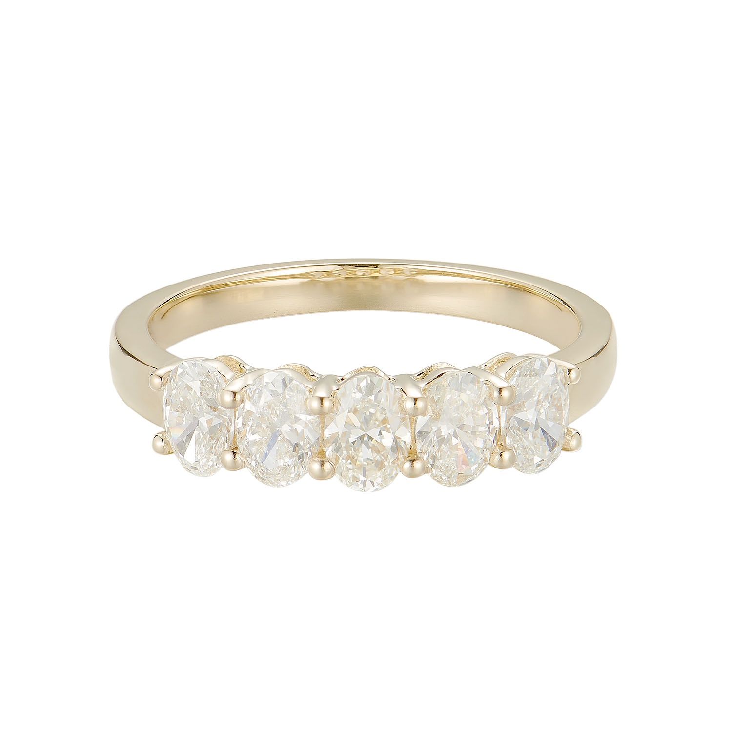 14K Yellow / White Gold Oval Natural Diamond  Wedding Band MZ6714, Colour: 14KYellow