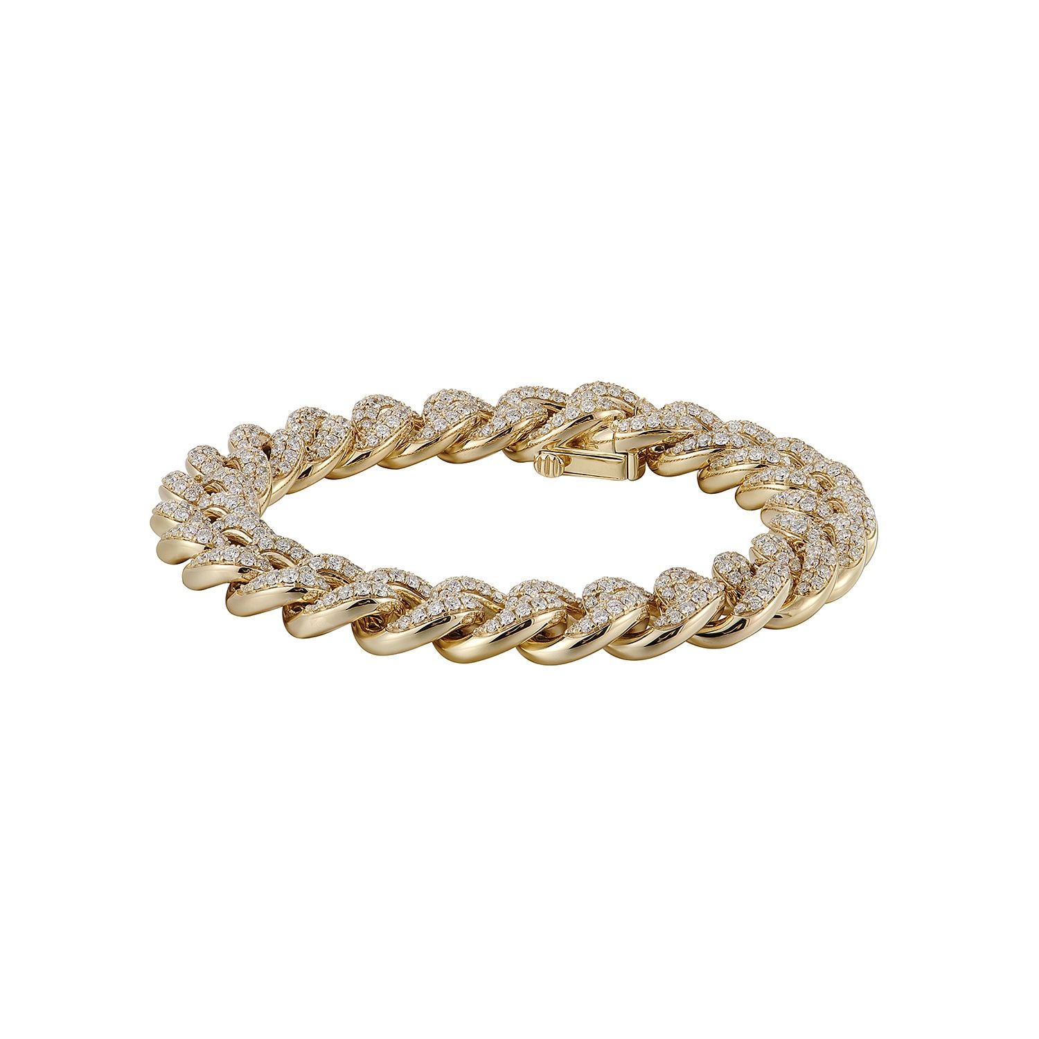 14K Yellow Gold Round Natural Diamond  Bracelet MZ2400 Natural Diamond