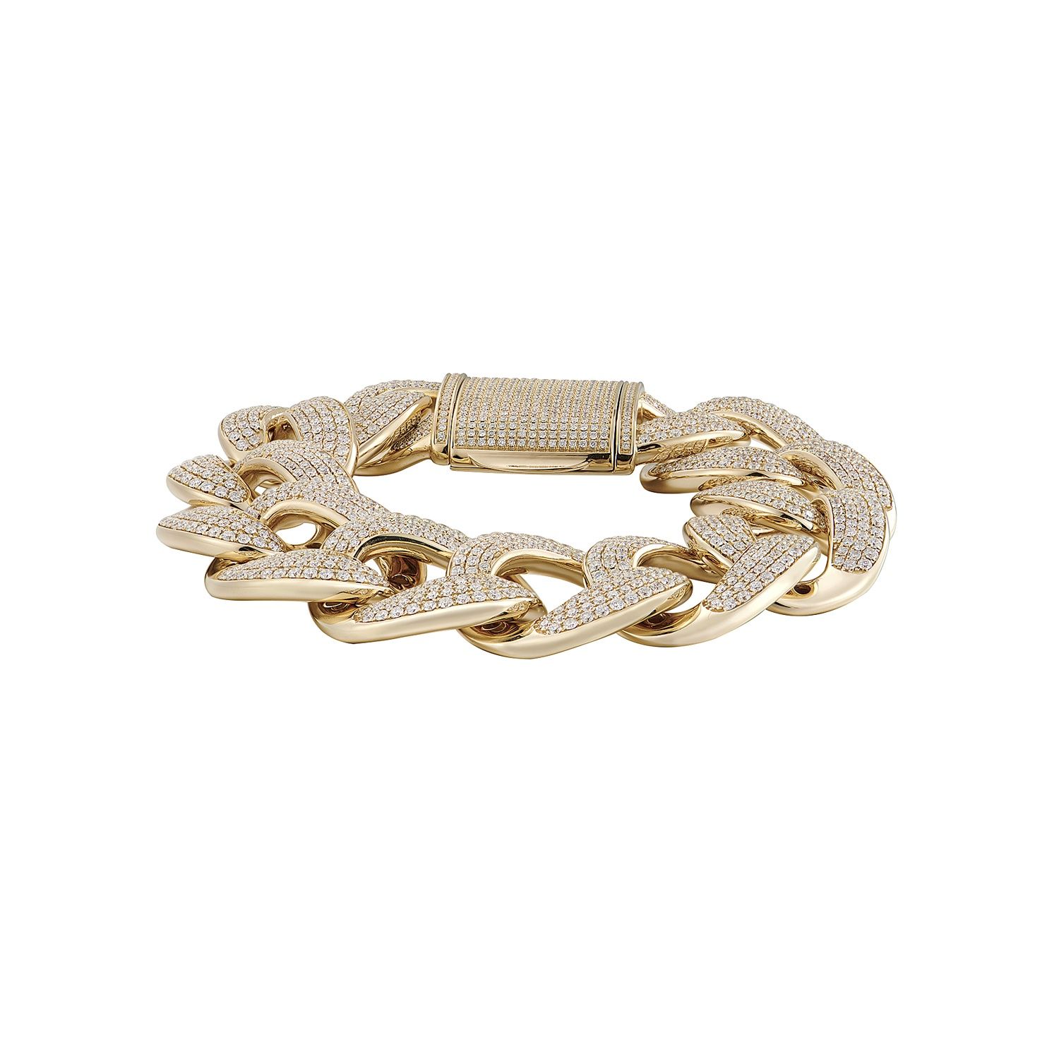 14K Yellow Gold Round Natural Diamond  Bracelet MZ2398 Natural Diamond