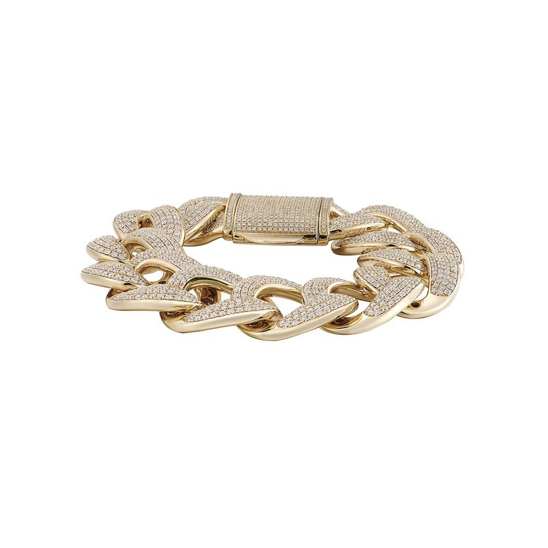 14K Yellow Gold Round Natural Diamond  Bracelet MZ2398 Natural Diamond