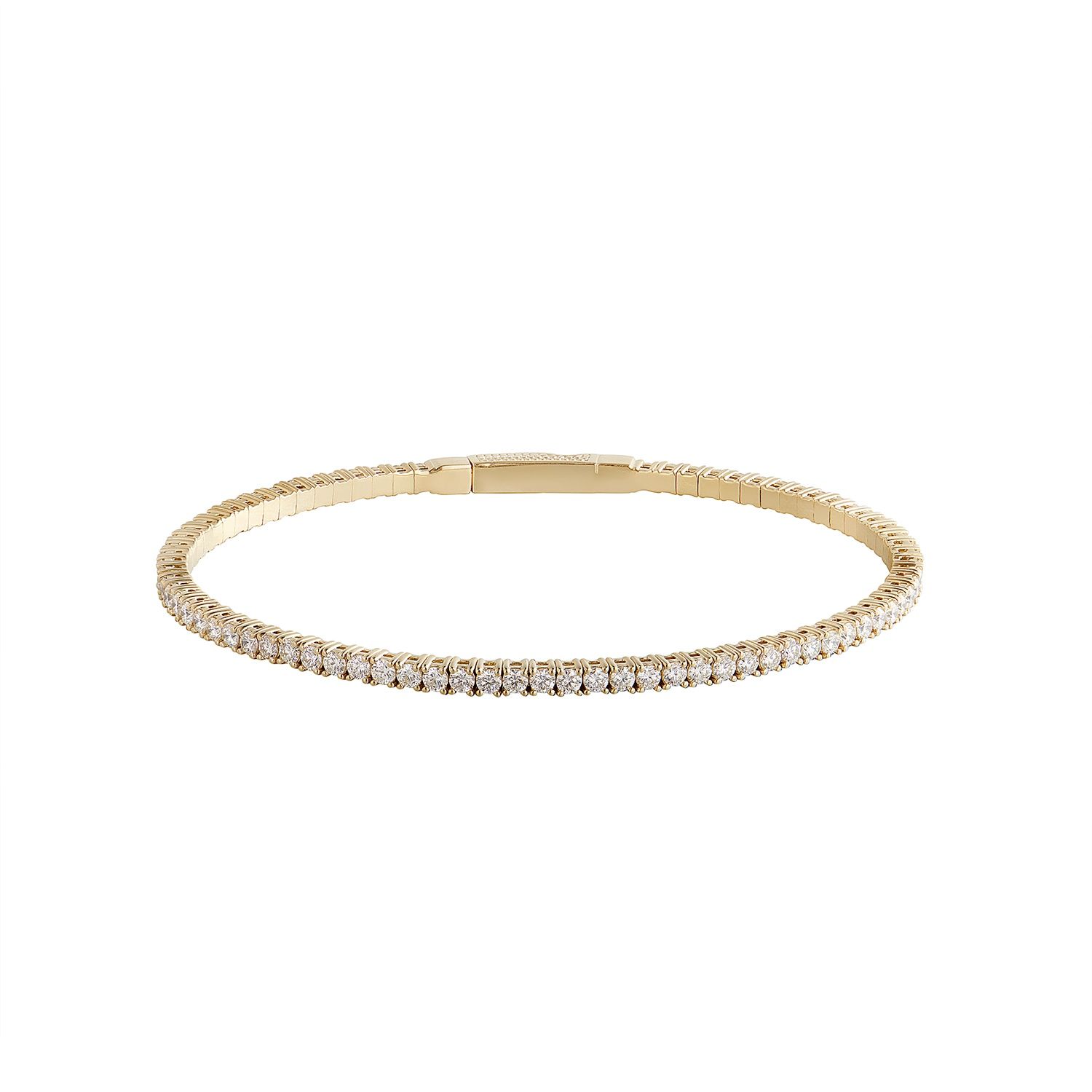 14K White/Yellow Gold Round Natural Diamond  Bangle MZ2388 Natural Diamond, Colour: Yellow