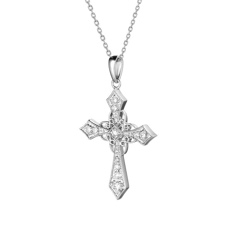 14K White Gold Natural Diamond  Pendant MZ9248 Natural Diamond
