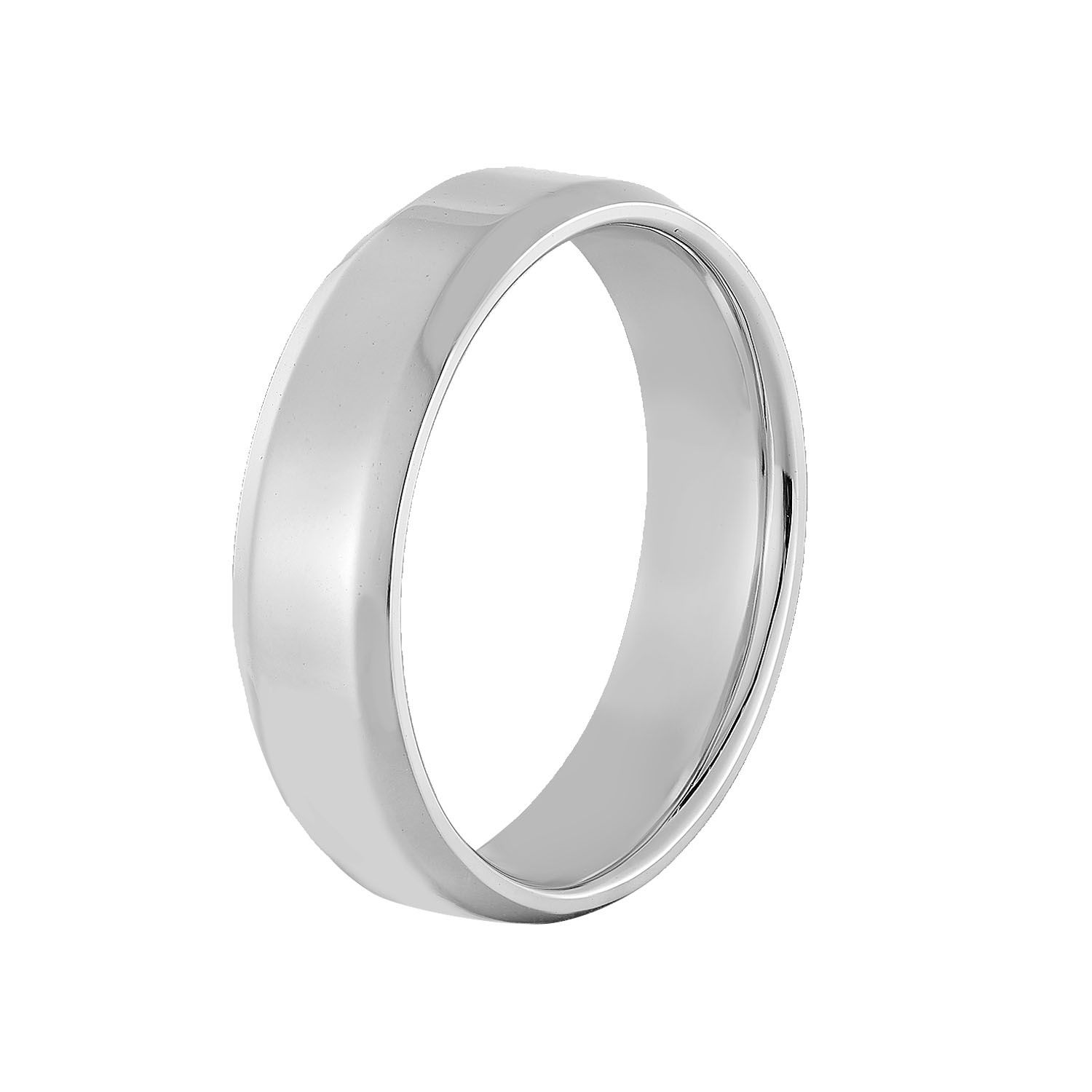 14K White Gold Polished Band MZ12004