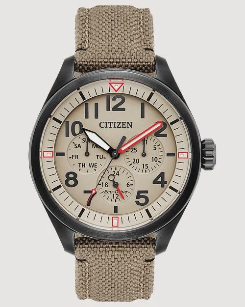 Men&#39;s Eco-Drive BU2055-08X Red Accents Watch