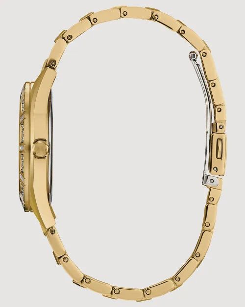 Citizen Silhouette Crystal Beige Dial Stainless Steel Ladies Bracelet EM1022-51D