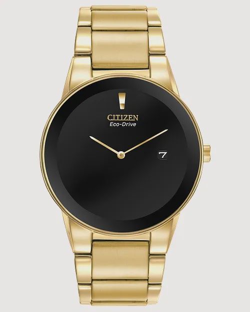 Axiom - Men‘s Eco-Drive AU1062-56E Black Blank Face Watch
