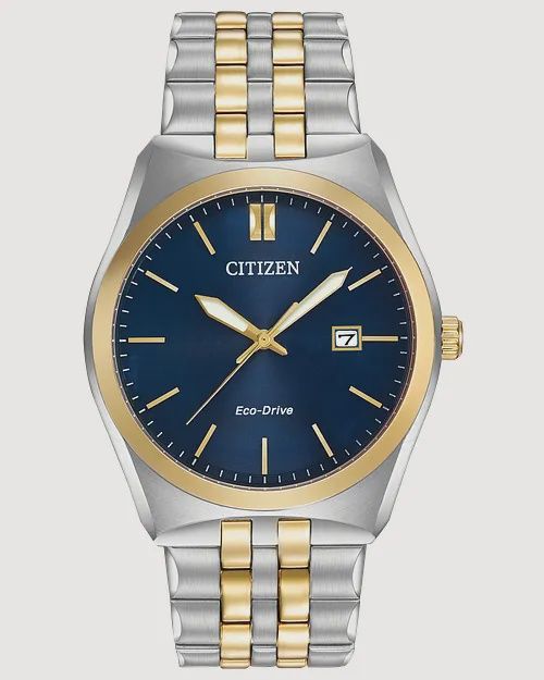 Corso - Men‘s Eco-Drive BM7334-58L Two Tone Blue Dial Watch