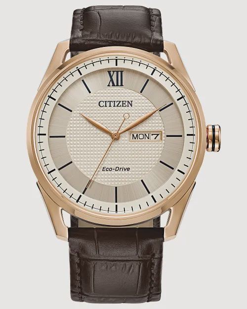 Classic Ivory Dial Leather Strap AW0082-01A