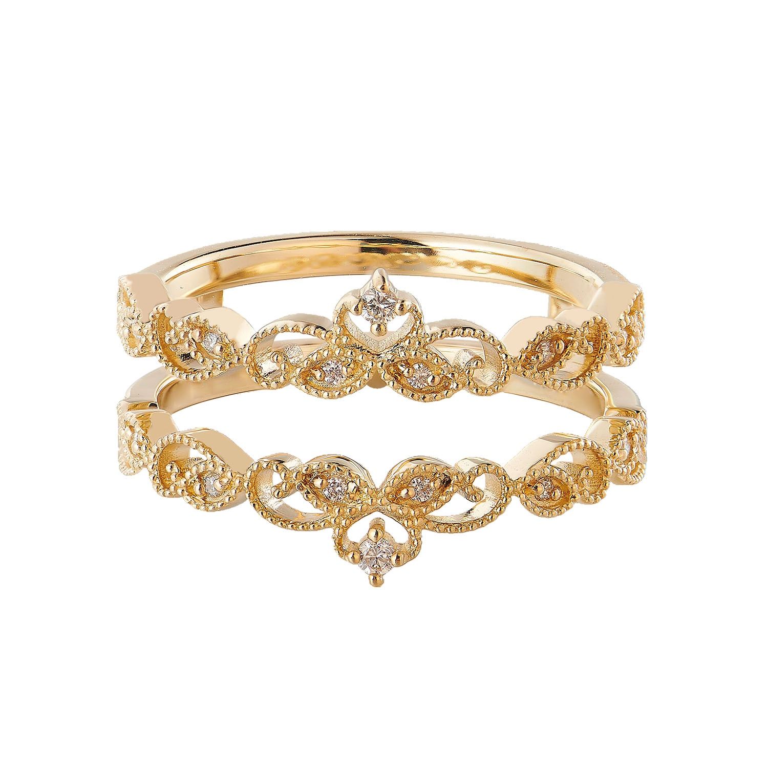 14K Yellow Gold Natural Diamond Enhancer Ring MZ5270