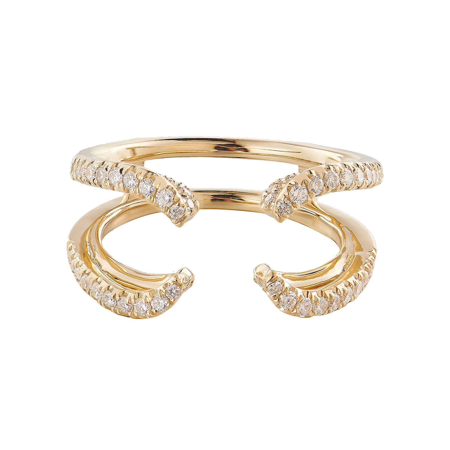 14K Yellow Gold Natural Diamond Enhancer Ring GP300