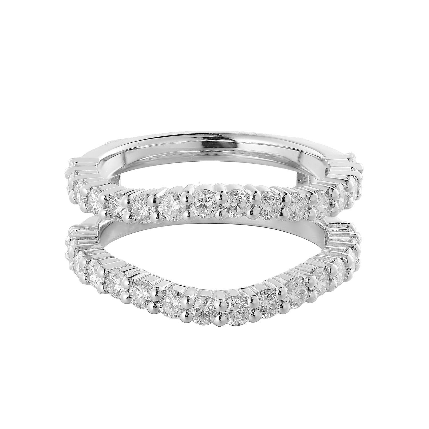 14K White Gold Natural Diamond Enhancer Ring MZ5280