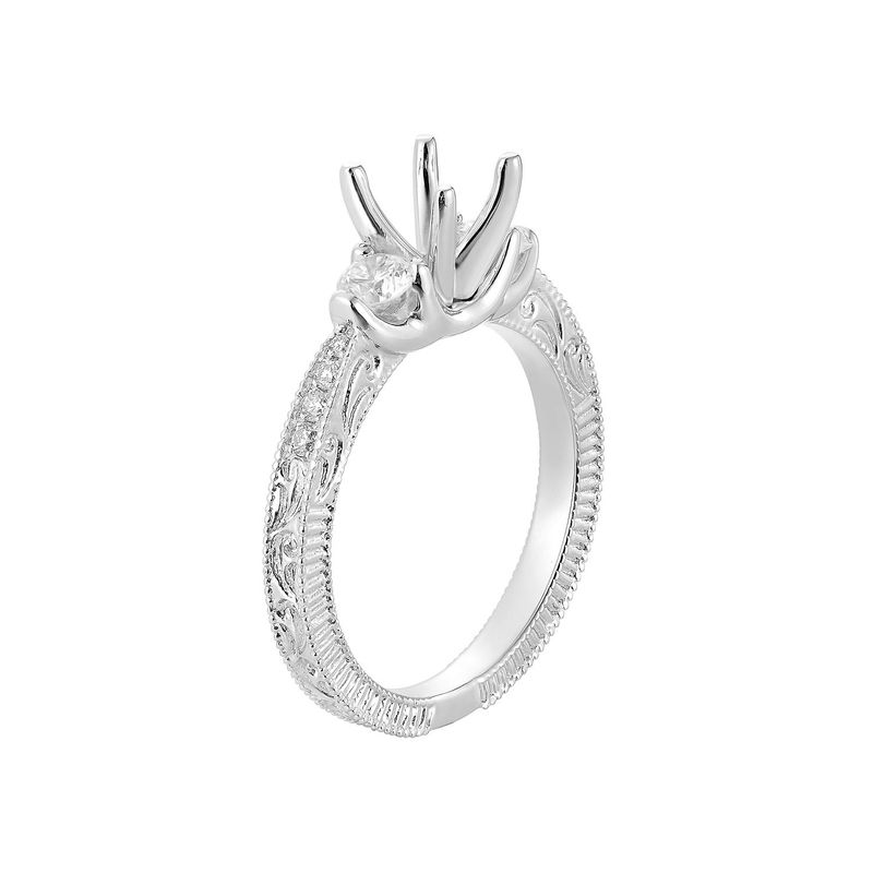 14k White Gold  Natural Diamond Ring Set MZ5411