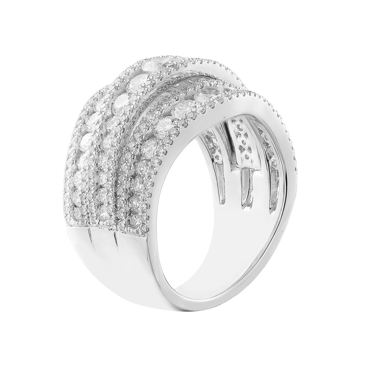 14K White/Yellow Gold Lab Grown Diamond Band MZ8061, Colour: White
