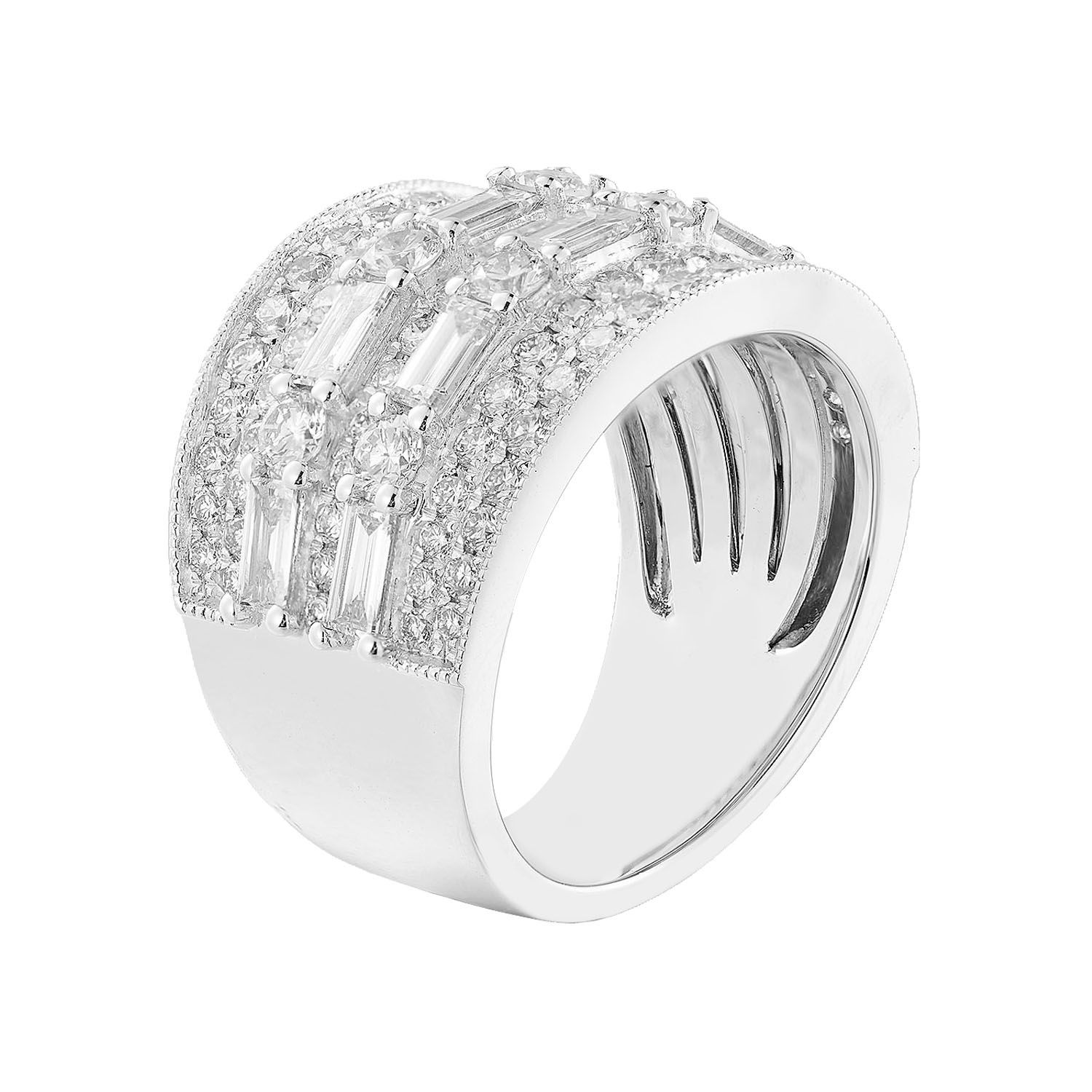 14K White/Yellow Gold Lab Grown Diamond Band MZ8066, Colour: White