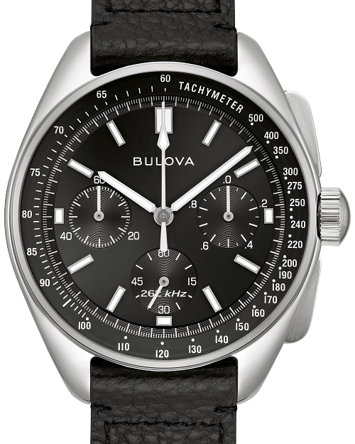 Black Dial Stainless Steel Bracelet Lunar Pilot 96K111
