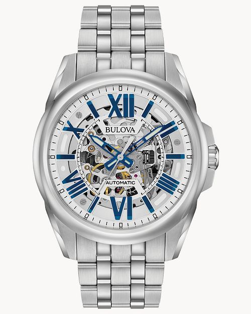 Bulova Sutton Men&#39;s Blue Accent Automatic Dial Classic Watch