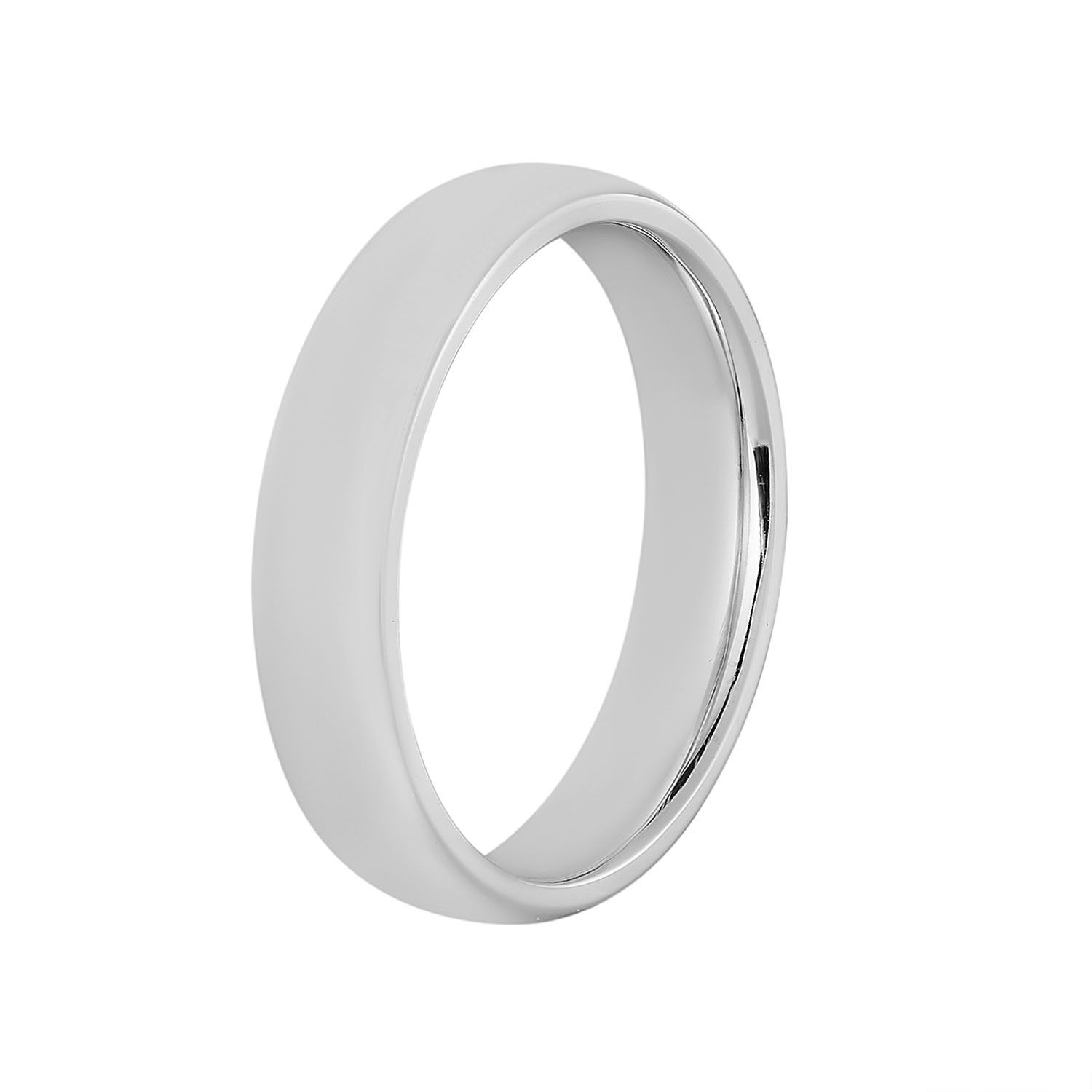 14K White Gold Polished Band MZ12006