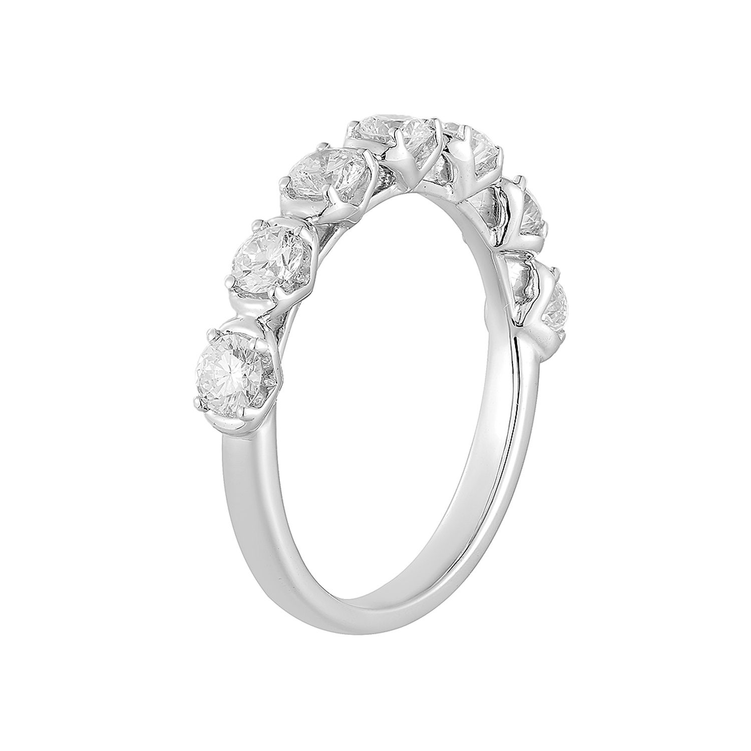 14K White Gold Round Lab Grown Diamond Wedding Band MG-30