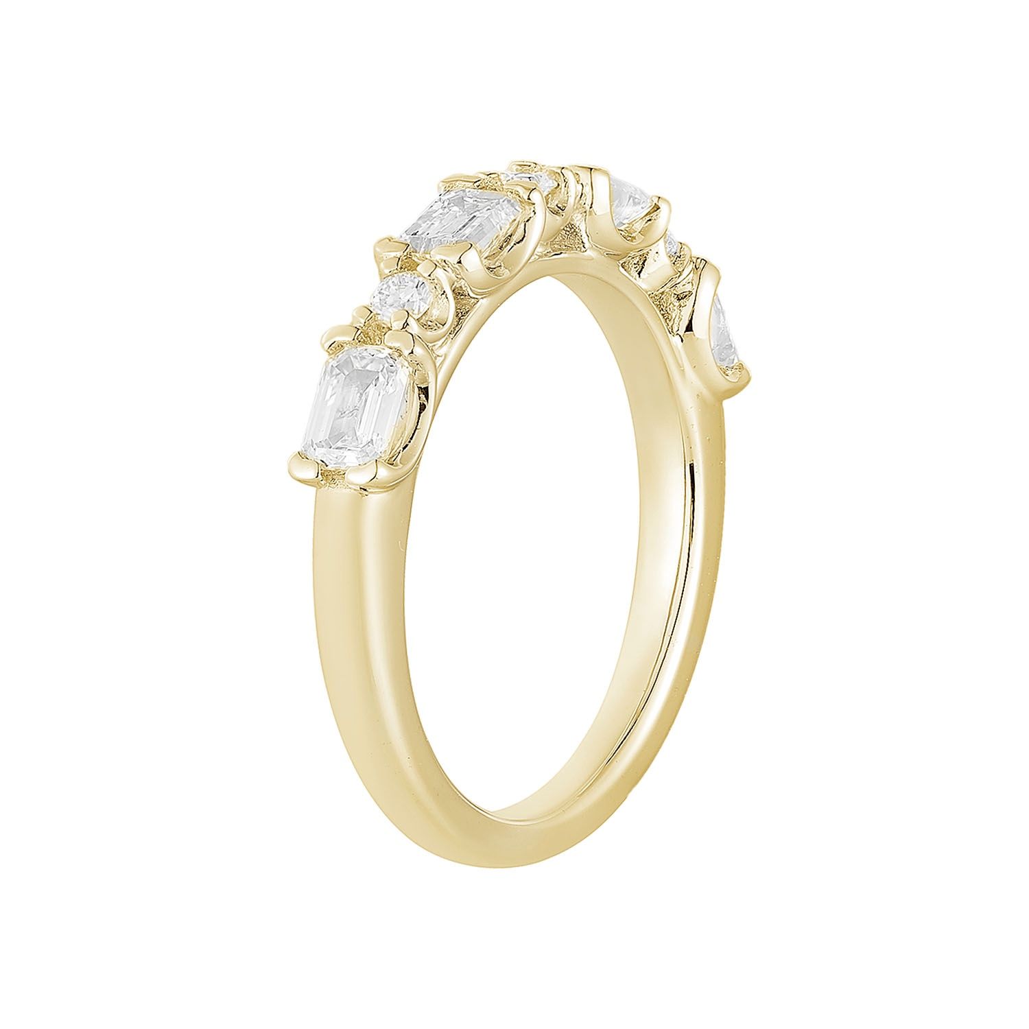 14K White/Yellow Gold Lab Grown Diamond Wedding Band  MG-05, Colour: 14KYellow-3.62g-1.116ct-LG