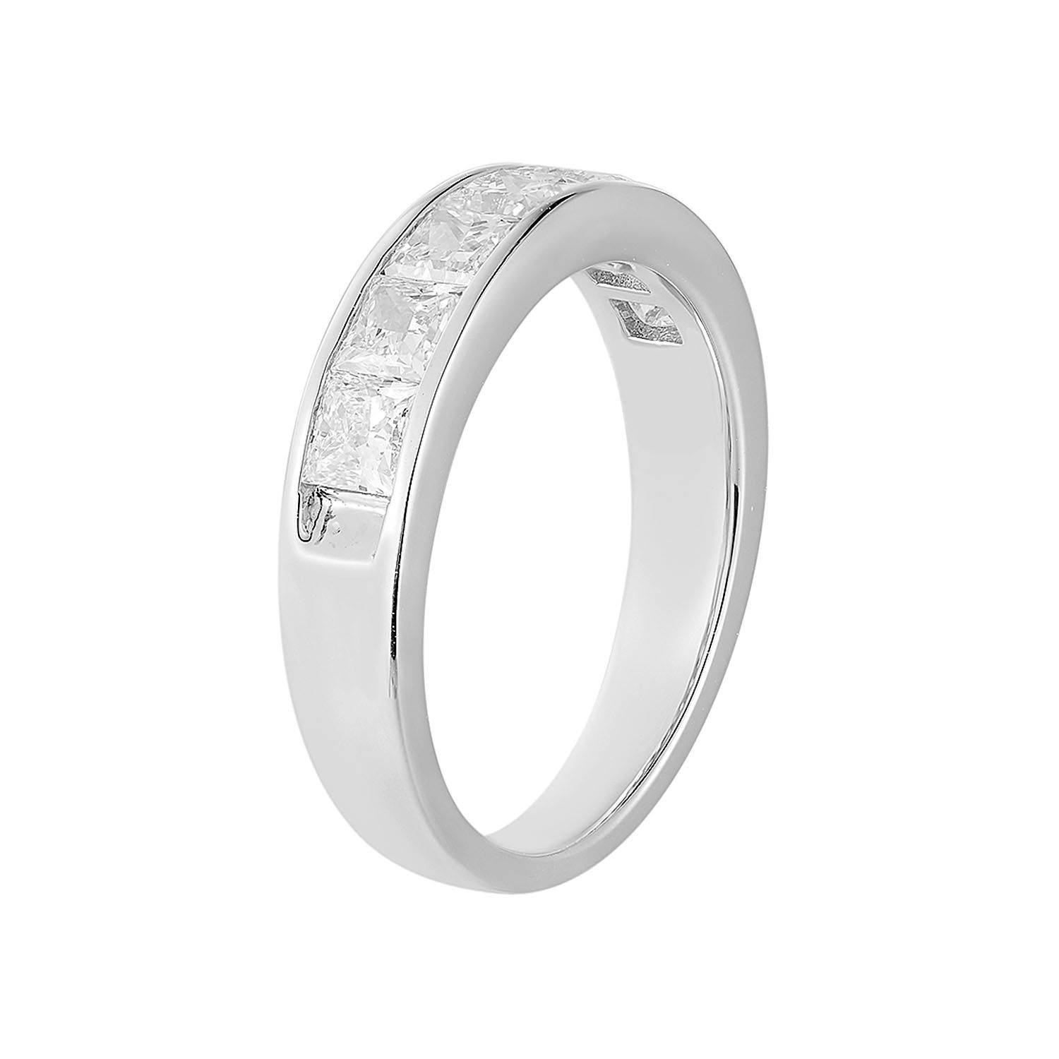 14K White/Yellow Gold Lab Grown Diamond Wedding Band MG-19, Colour: 14KWhite-4.51g-1.645ct-LG