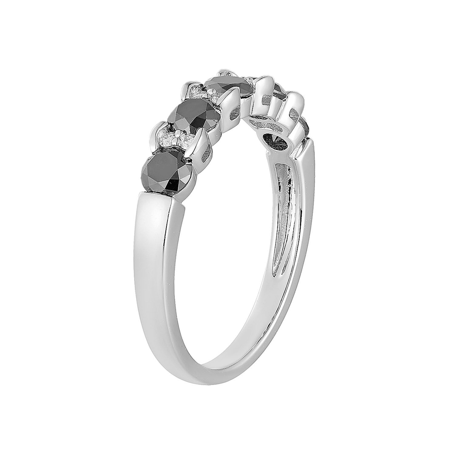 14K White Gold Natural Diamond Wedding Band MG-42