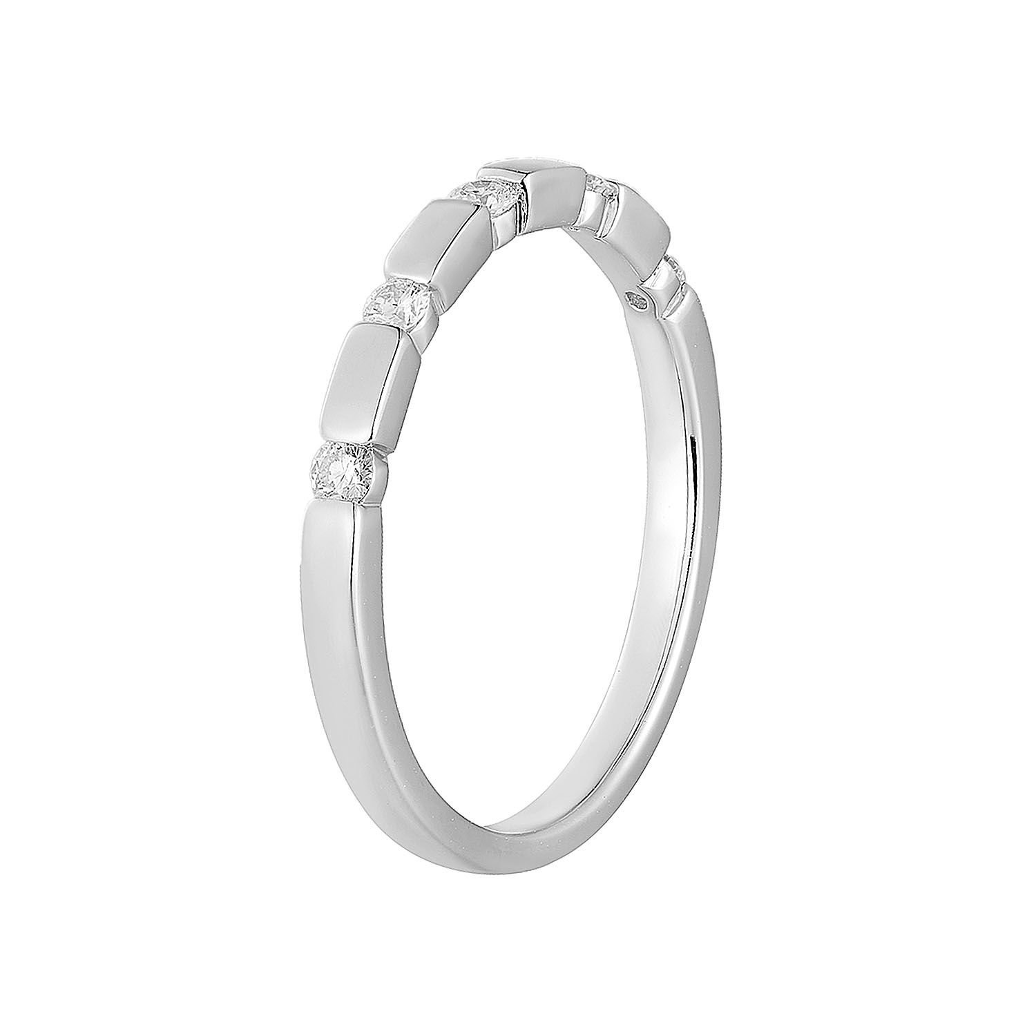 14K White Gold Lab Grown Diamond Wedding Band MG-53