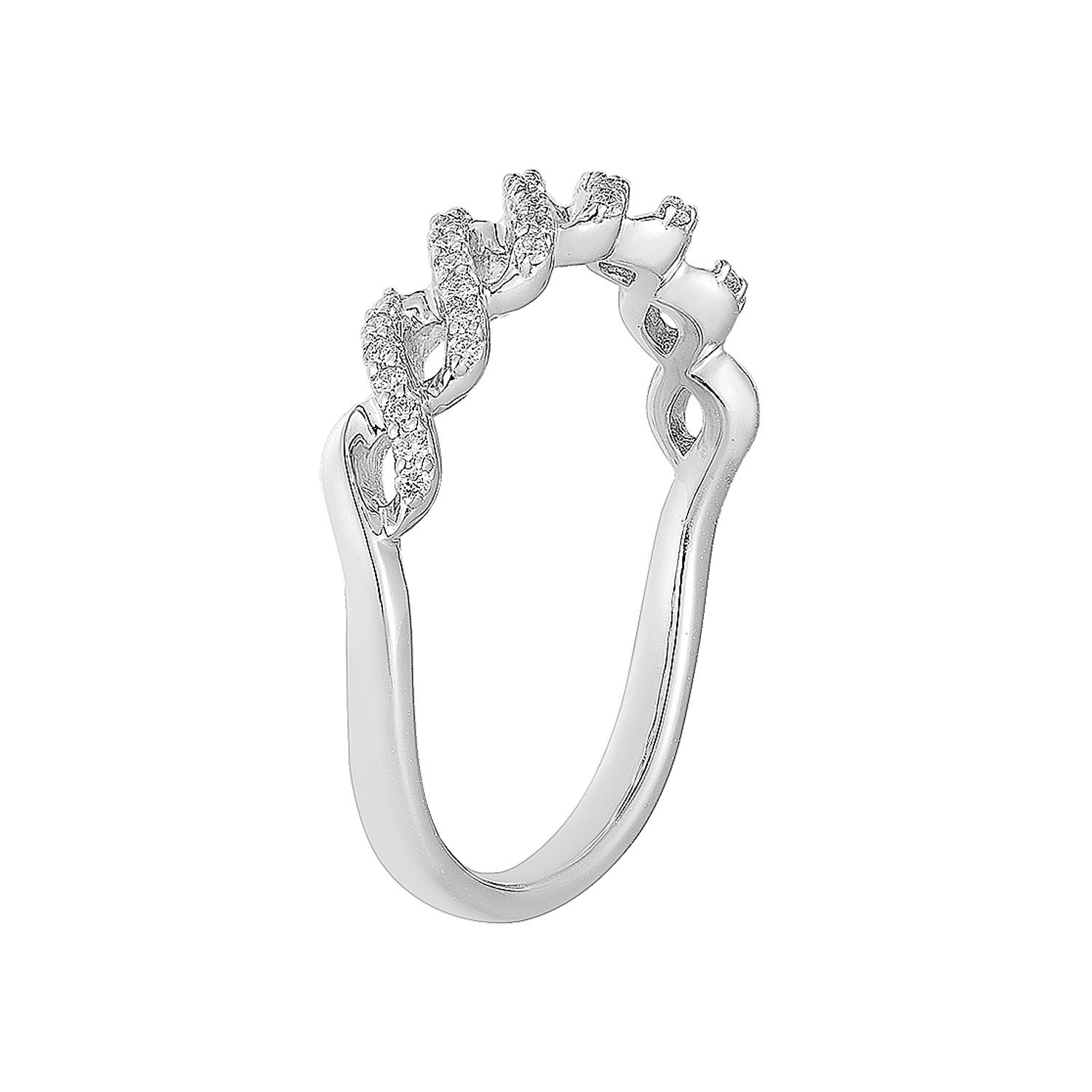 14K White/Yellow Gold Natural Diamond Wedding Band MG-60, Colour: White