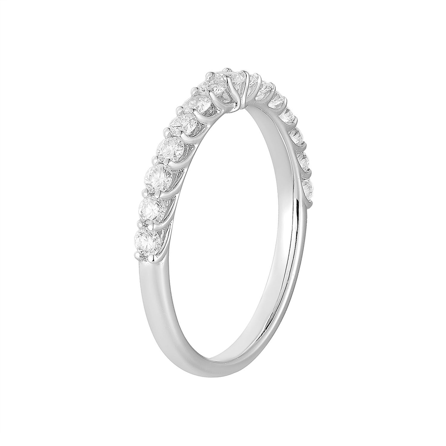 14K White Gold Natural Diamond Wedding Band MG-56