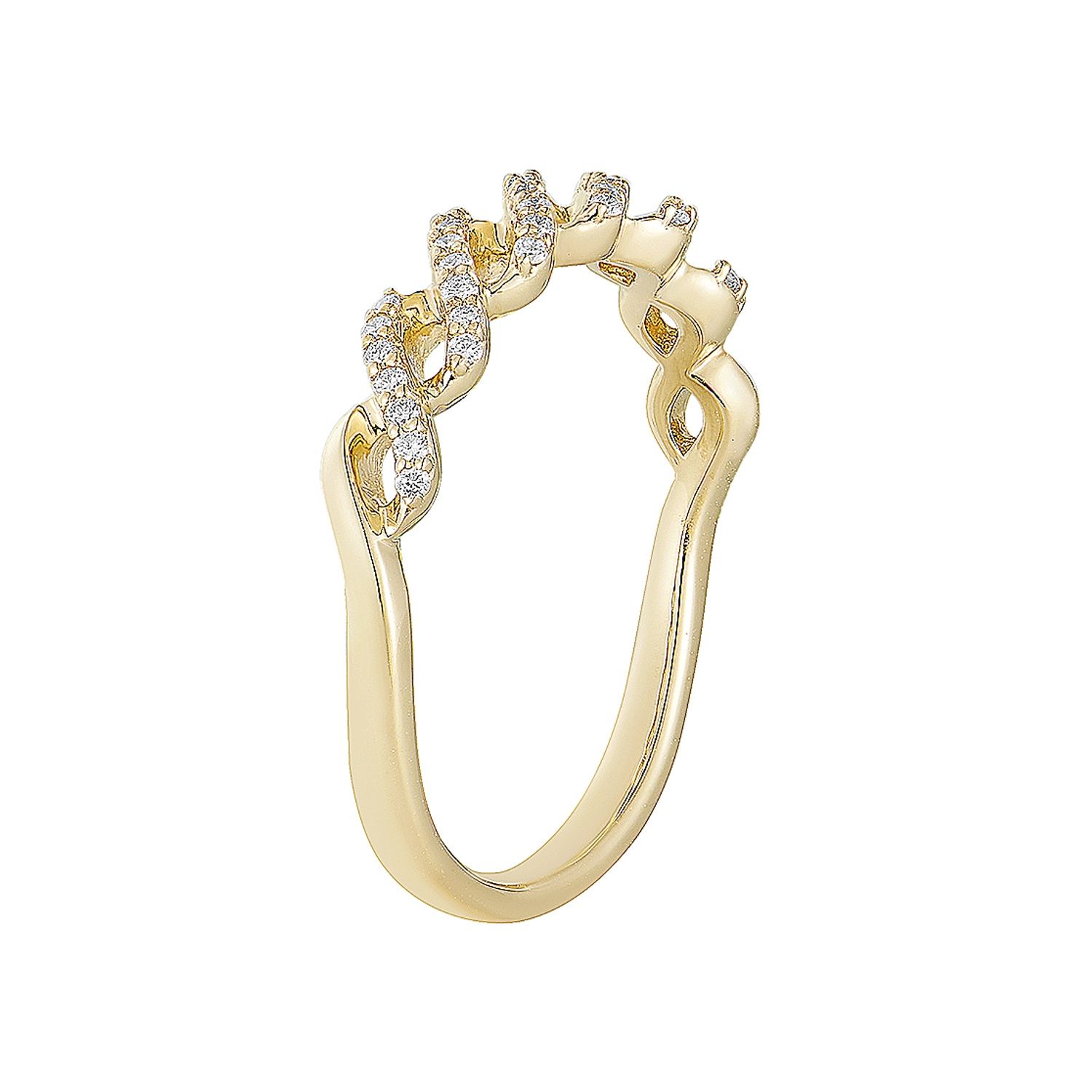 14K White/Yellow Gold Natural Diamond Wedding Band MG-60, Colour: 14Yellow-2.05g-0.141ct-ND