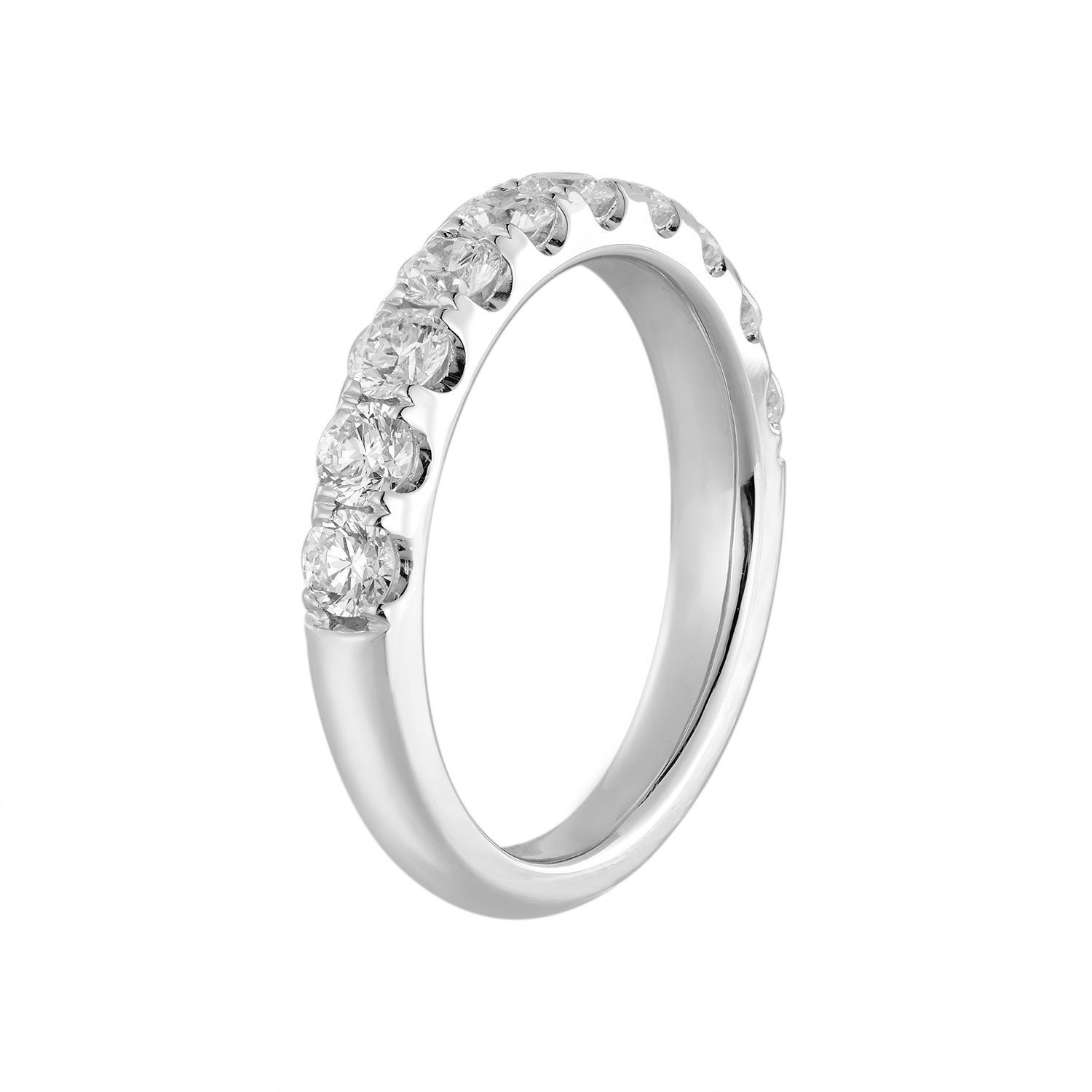 14K White Gold Lab Grown Diamond Wedding Band HYD1662-7