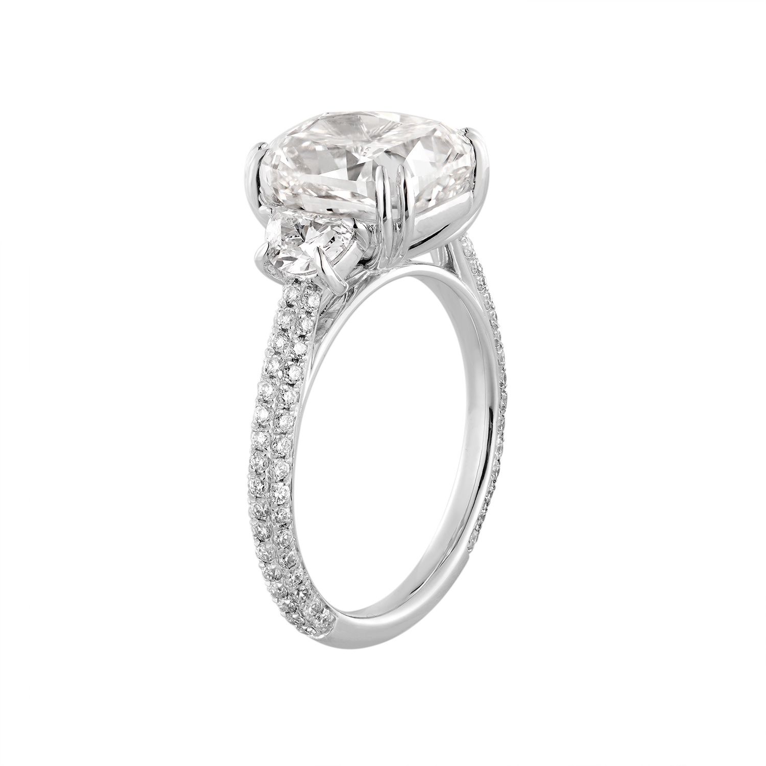 14K White Gold Lab Grown Diamond Engagement Ring YJ022