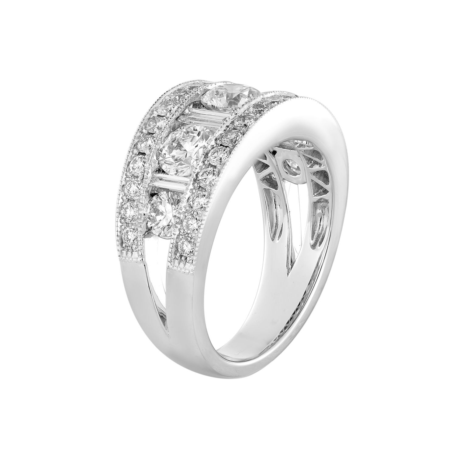 14K White Gold Lab Grown Diamond Band MZ8050