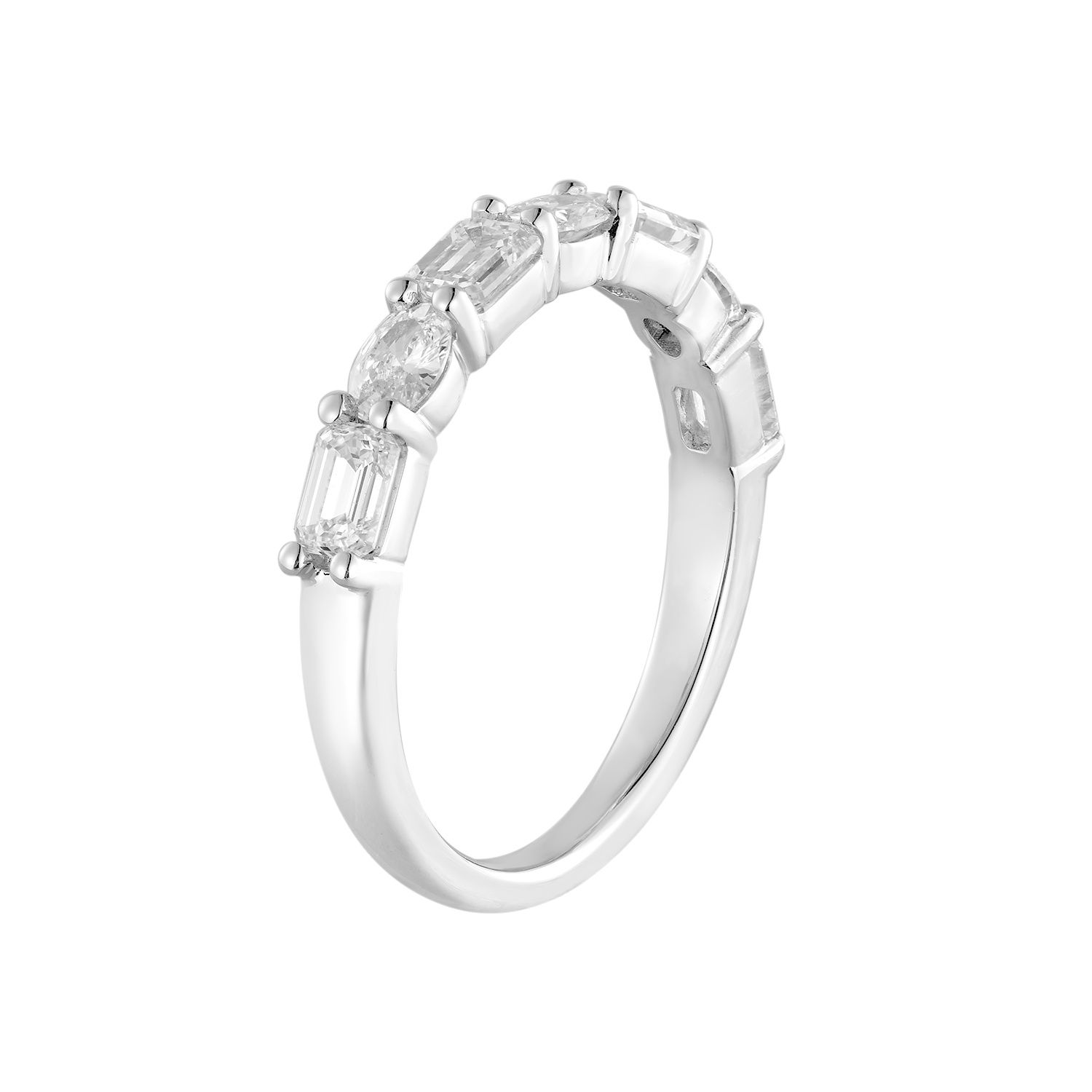 14K White Gold Lab Grown Diamond Wedding Band MZ30013