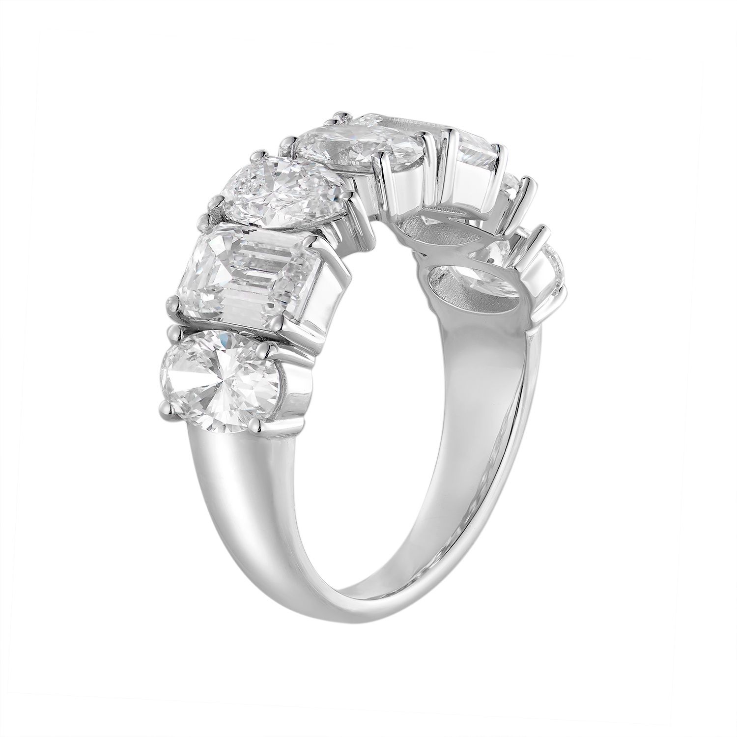 14K White Gold Lab Grown Diamond Wedding Band MZ10687-2