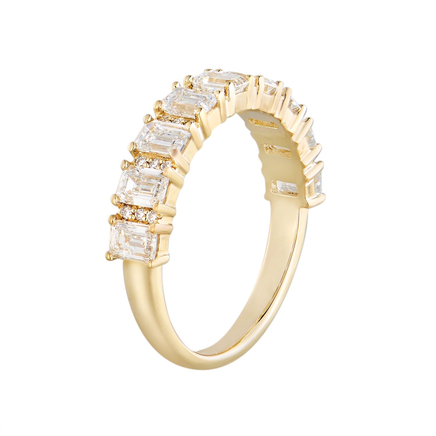 14K White/Yellow Gold Lab Grown Diamond Wedding Band MZ11922, Colour: 14KYellow-2.89g-1.606ct-LG