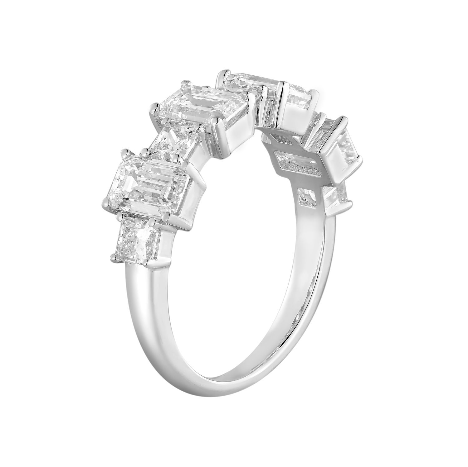 14K White/Yellow Gold Lab Grown Diamond Wedding Band MZ11997, Colour: 14KWhite-3.48g-2.961ct-LG