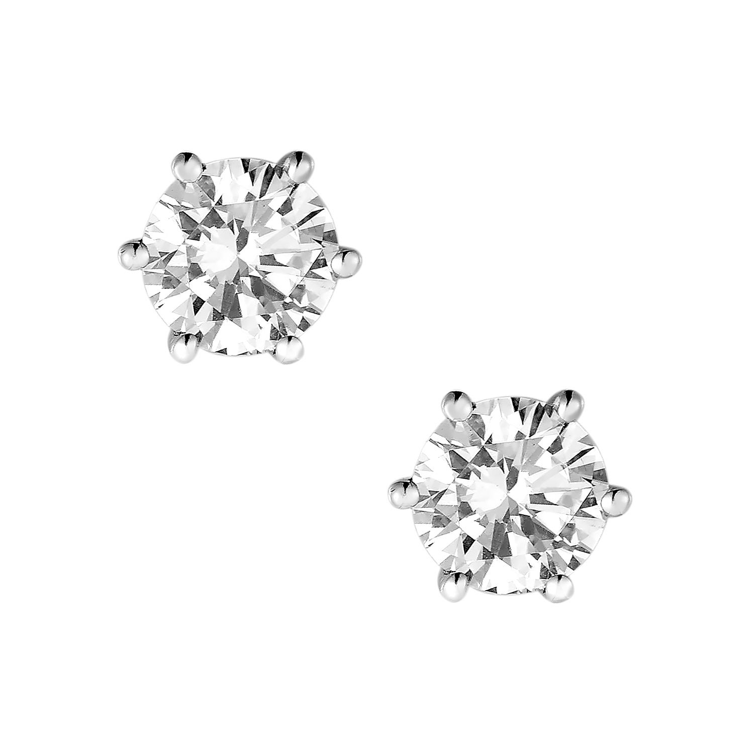 14K White Gold Lab Grown Diamond Stud Earrings MZ293