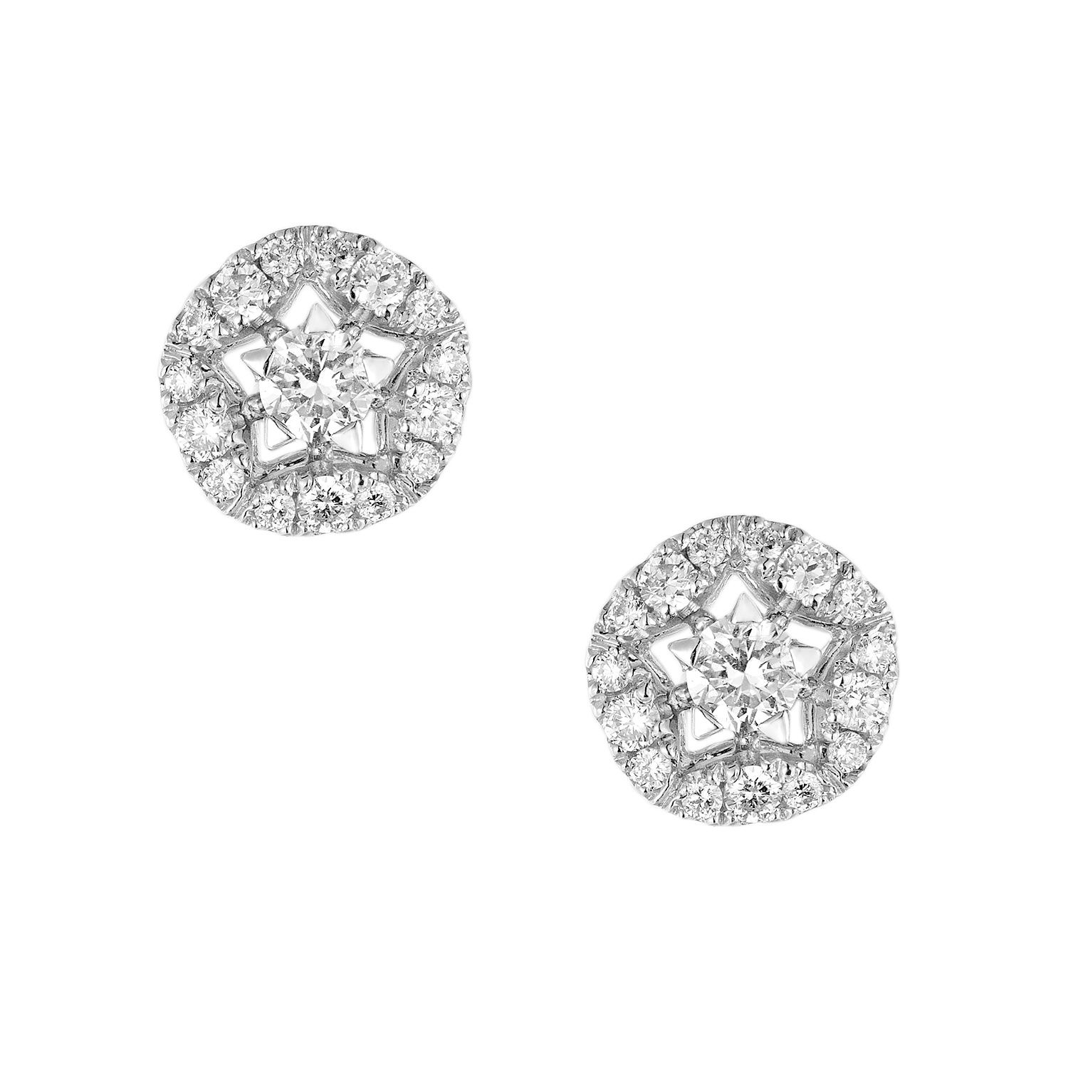 14K White Gold Lab Grown Diamond Stud Earrings MZ7573