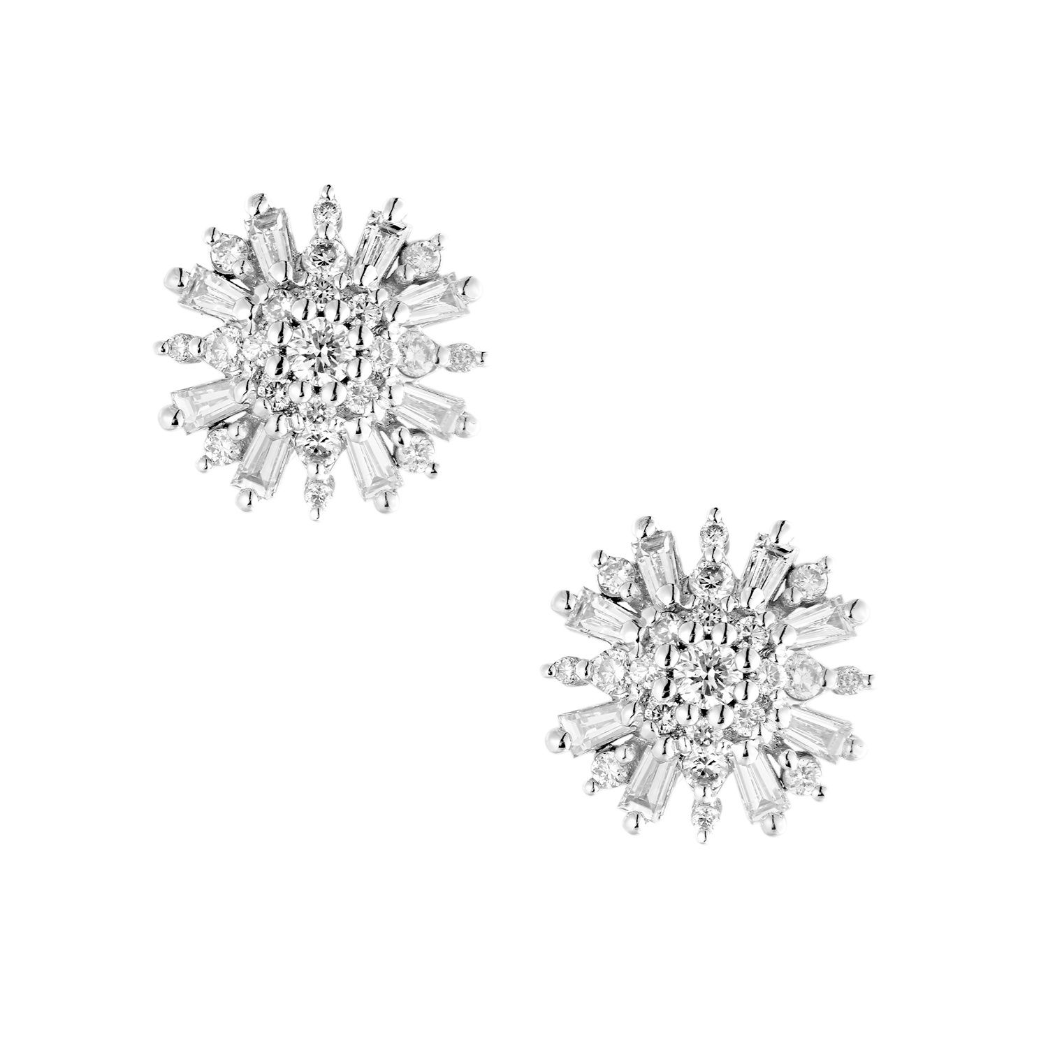 14K White Gold Lab Grown Diamond Stud Earrings MZ7740