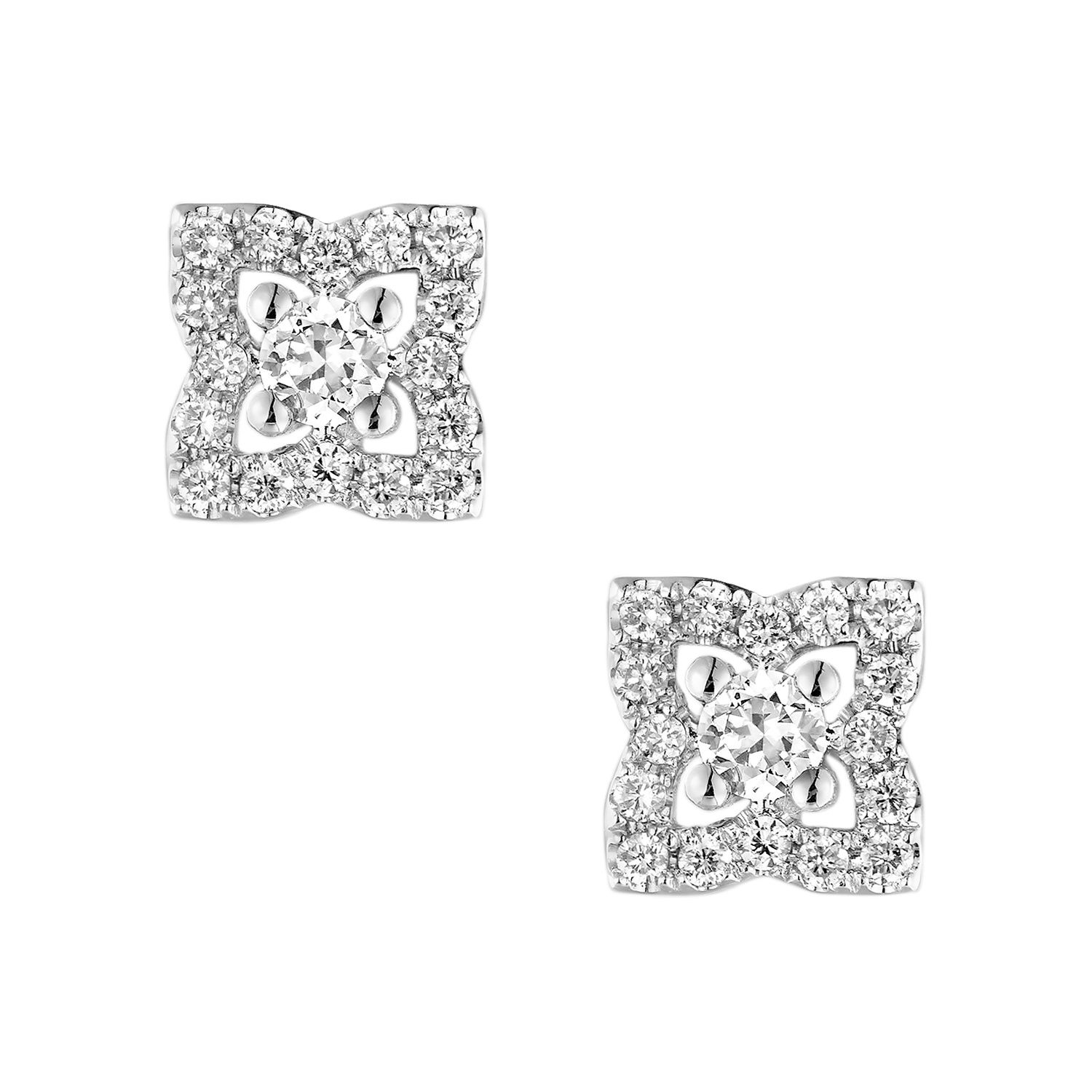 14K White Gold Lab Grown Diamond Stud Earrings MZ6952